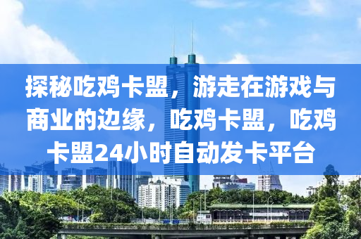 探秘吃鸡卡盟，游走在游戏与商业的边缘，吃鸡卡盟，吃鸡卡盟24小时自动发卡平台